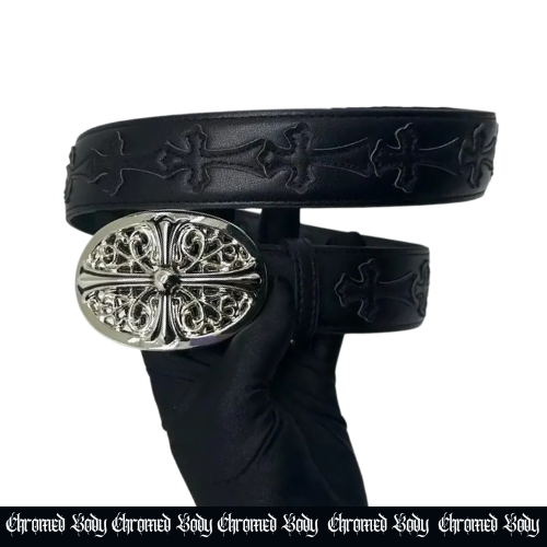 Chrome Silver Buckle Belt